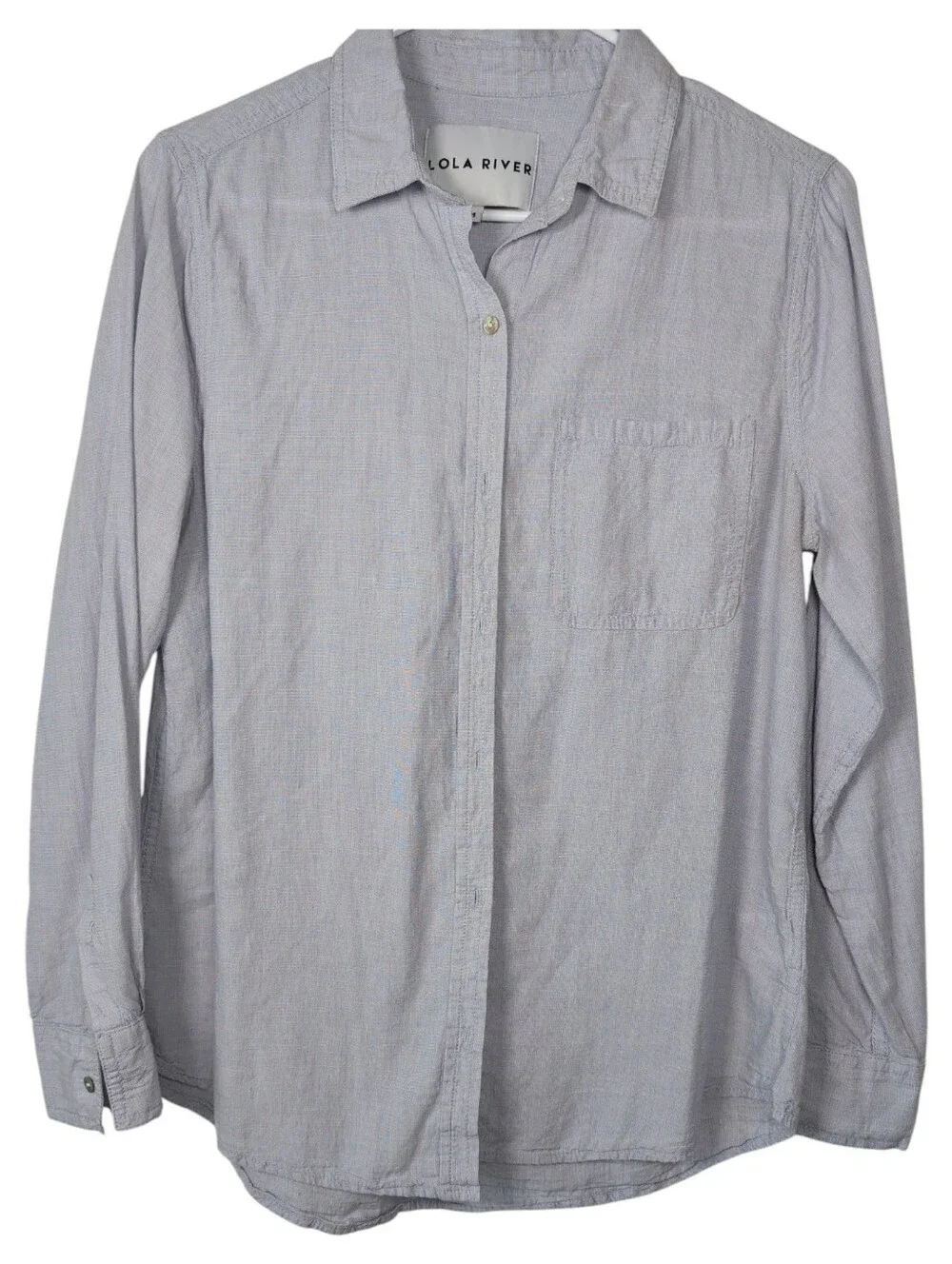 Lola Rivers New York Light Blue Button-Up Shirt - Picture 2 of 11